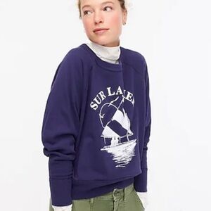 J. Crew Sur La Mer Raglan Crewneck Sweatshirt